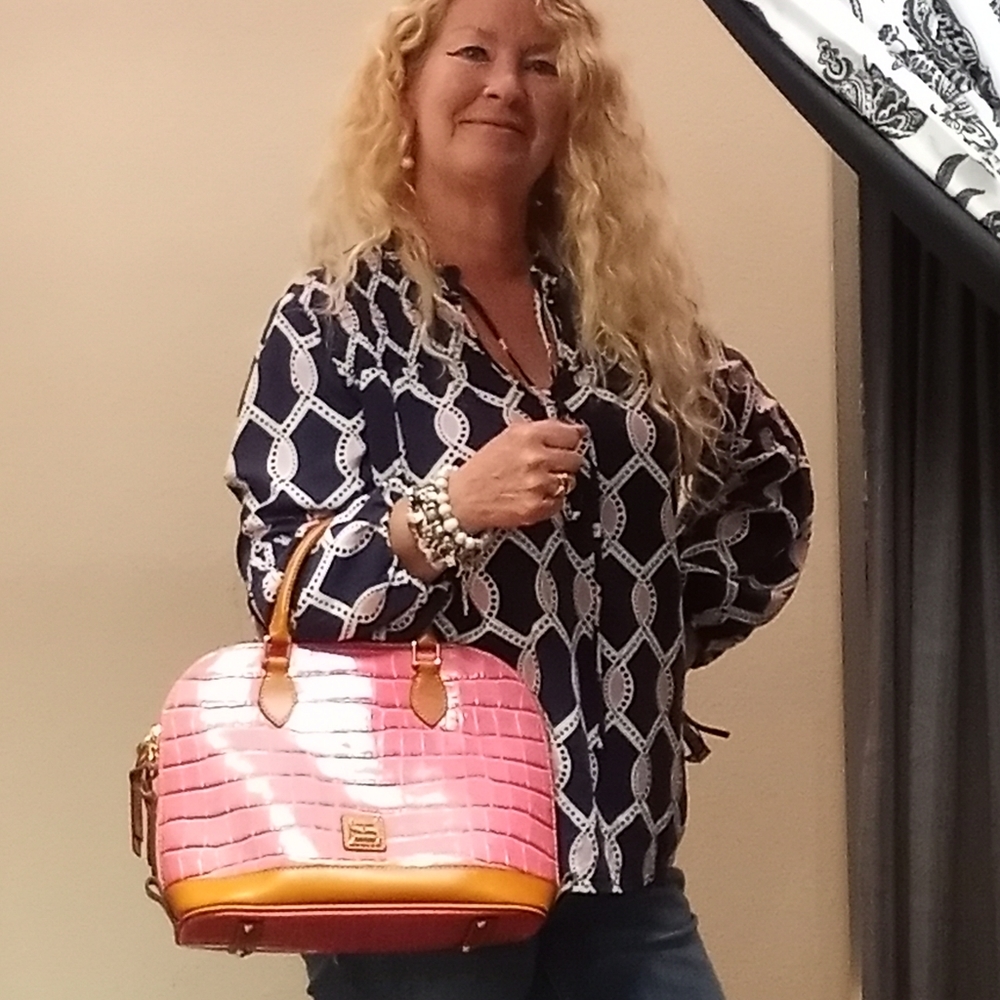 Dooney & Bourke Zip Zip Satchel Leather Handbag π - Picture 15 of 16